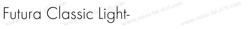 Futura Classic Light字体转换